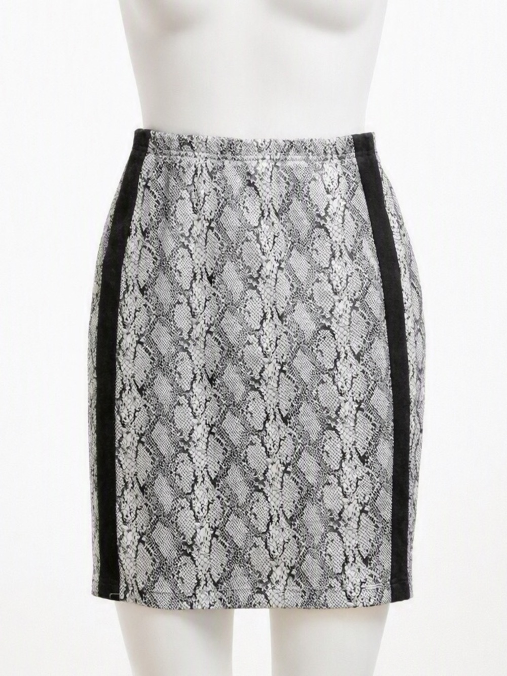 Salko of Austria Loden Snake Skin Black Colour Block Pencil Skirt Size Small